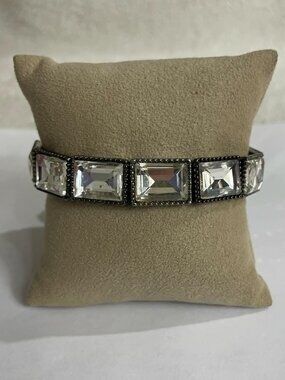 Vintage Style Rhinestone Stretch Bracelet